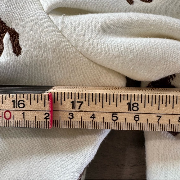 Maeve by Anthropologie Puff Sleeve Embroidered Horse Sweatshirt XS - Picture 10 of 10